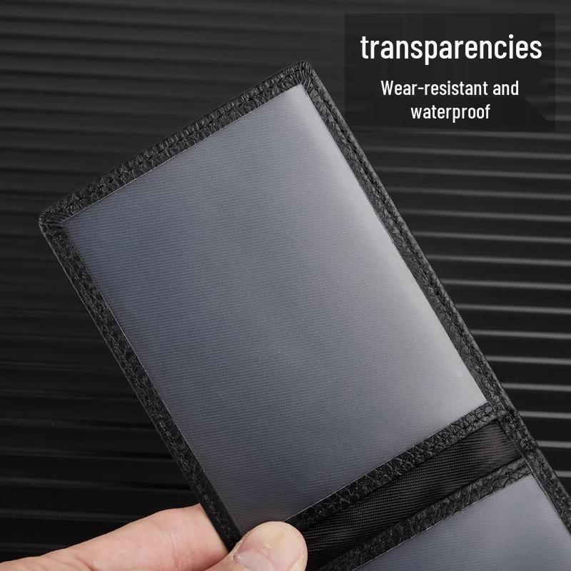 Leather Texture Driver's License Holder & Vehicle Document Case with Card Slots