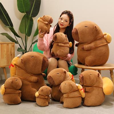 New Internet Celebrity Kapibara Doll Bread Baking Capybara Plush Toy Donut Backpack Capybara Doll