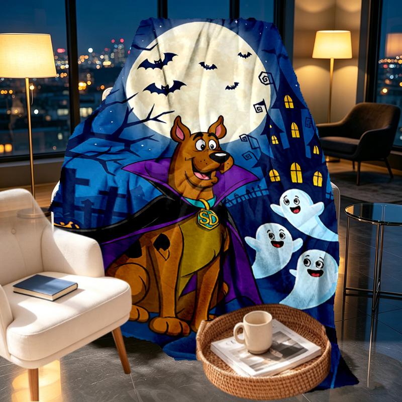 Scooby Print Blanket - Soft & Comfortable, for Bedroom, Travel, Sofa, Home Decoration - Birthday Christmas Gift for Friend