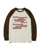 PAGESIISII Square Box Text Print Oversized Long Sleeve Brown