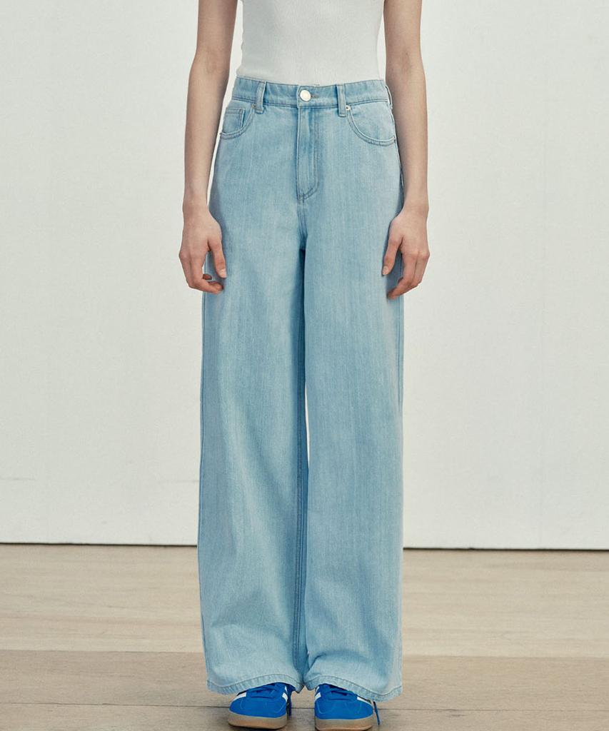 Marop 9164 Lightweight Wide Denim Pants (Light Indigo)