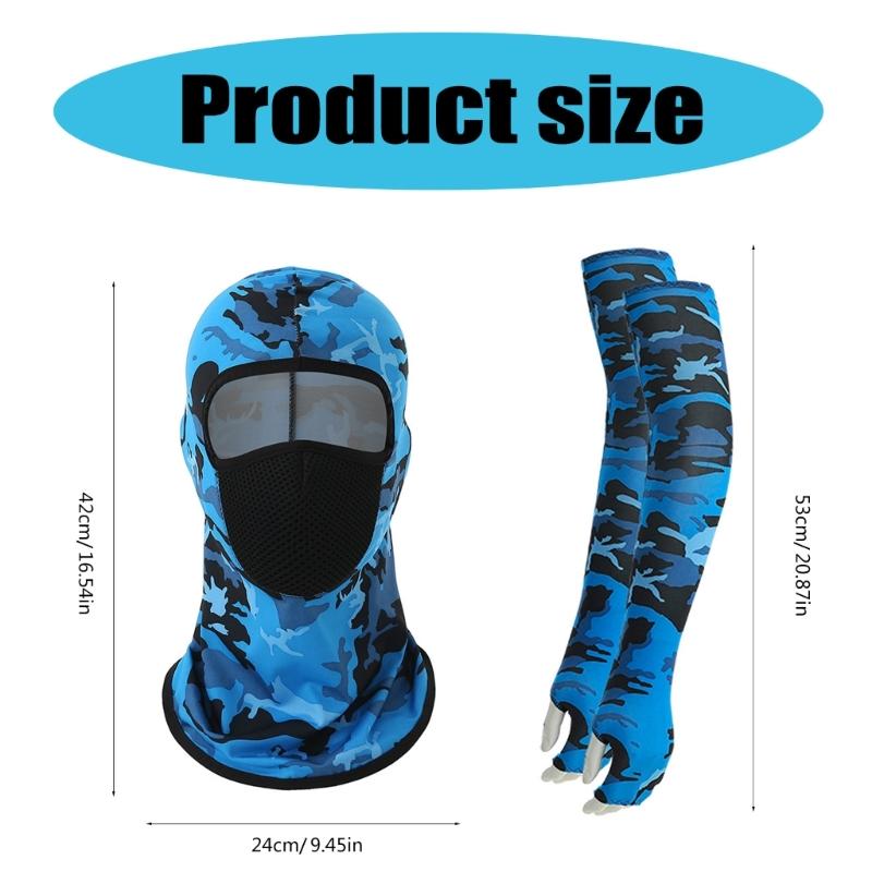 Sun Protections Neck Gaiters Long Neck Cover Scarfs Breathable Full Face Cover With Thumb Sleeve Cycling Mesh Face Mask