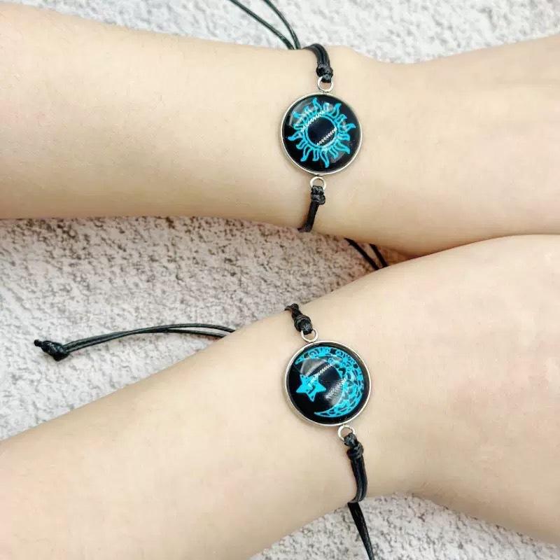 Alloy Bracelet - Moon Lover Time Gem Weave Valentine's Day Bracelet Couple's Bracelet