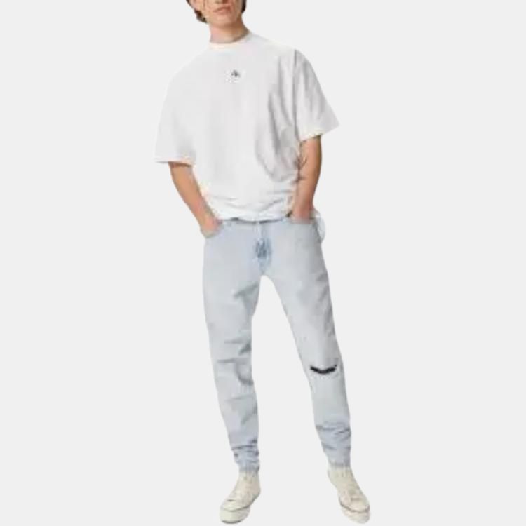 Calvin Klein Logo Round Neck Short Sleeve T-Shirt Men Tops J30J322849-YAF