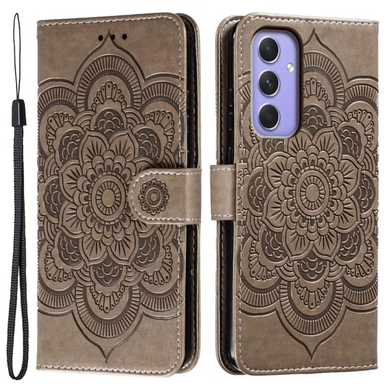 For Samsung Galaxy A55 5G Case PU Leather Mandala Imprinted Design Wallet Phone Cover