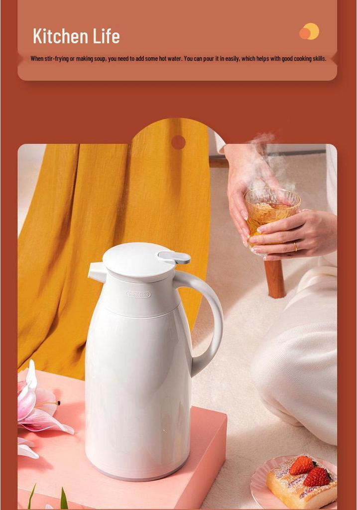 Large Capacity Thermos Flask - Ideal for Dorms and Home, Keeps Water Hot, Also Functions as a Small Teapot