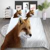 Quilt Cover, Pillowcase Two Or Three-Piece Set, Polyester Fox 3D Digital Printing