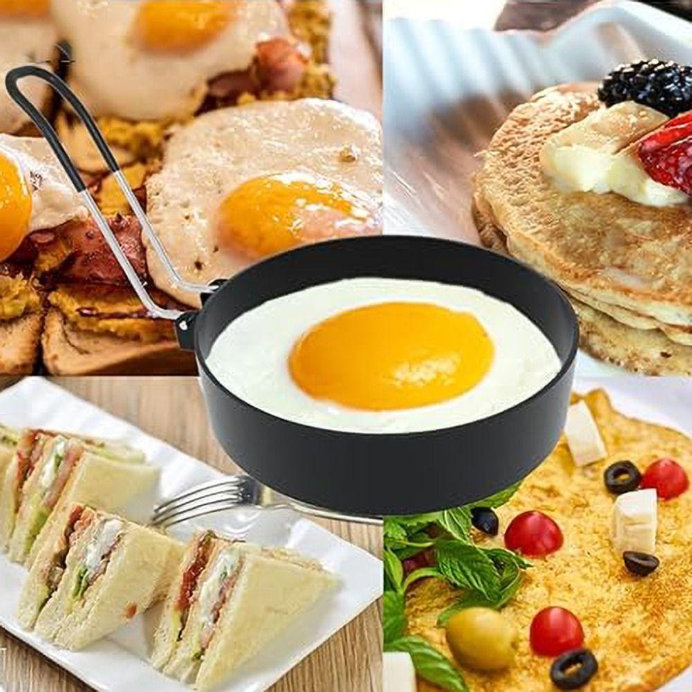 6pcs Round Fried Egg Rings Nonstick Pancake Mold Household Hamburger Patties Mold  Frying Pan