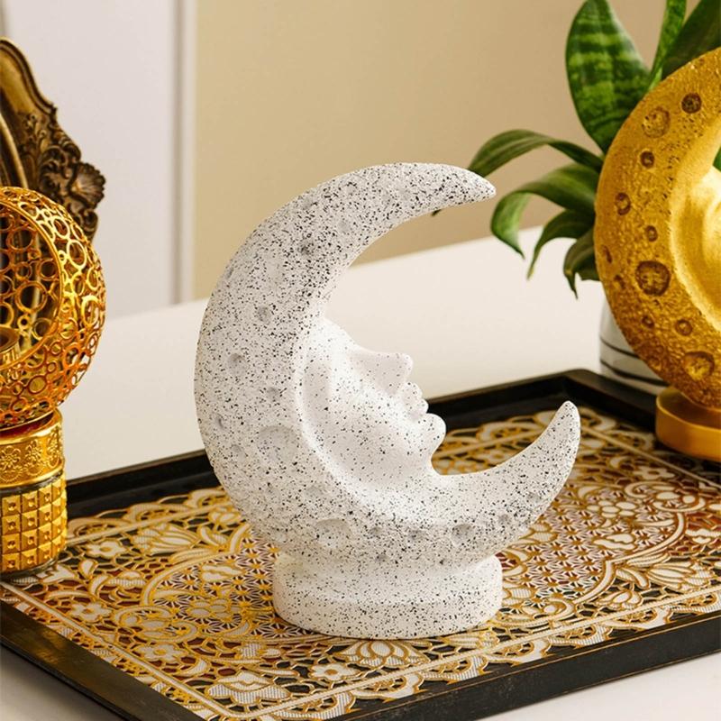 Resin Moon Statue Moon Goddess Sculptures Collectible Figurines Decorative Objects Table Ornament Office Home Decors