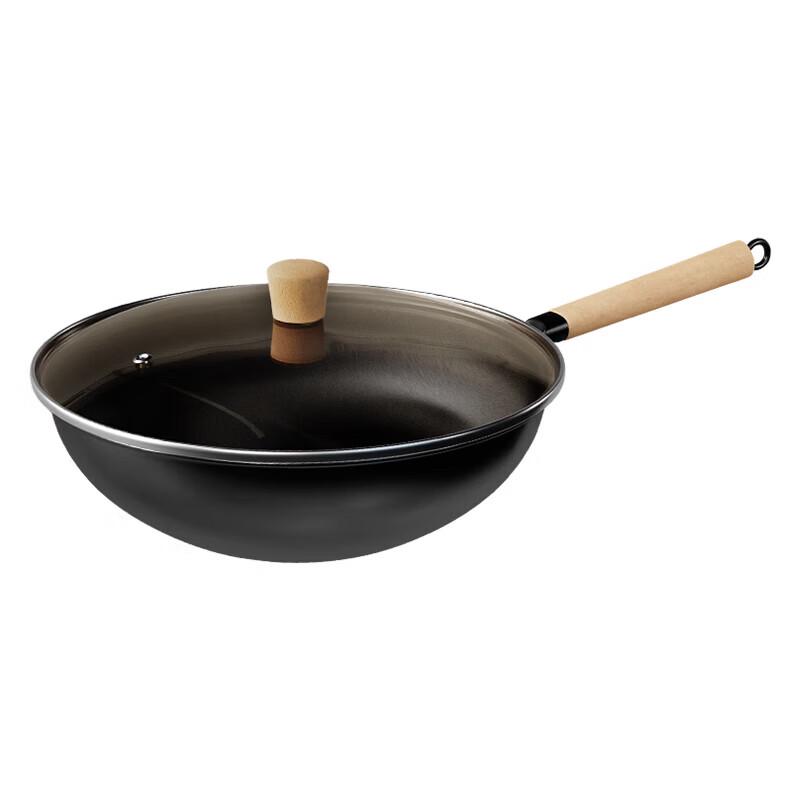 Velosan 32cm Uncoated Fine Cast Iron Wok