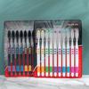 10Pcs Packed Deep Cleaning Soft Bristle Bamboo Charcoal Black Hair Ultra-Fine Beauty Health Toothbrush Oral Cleaning Black White