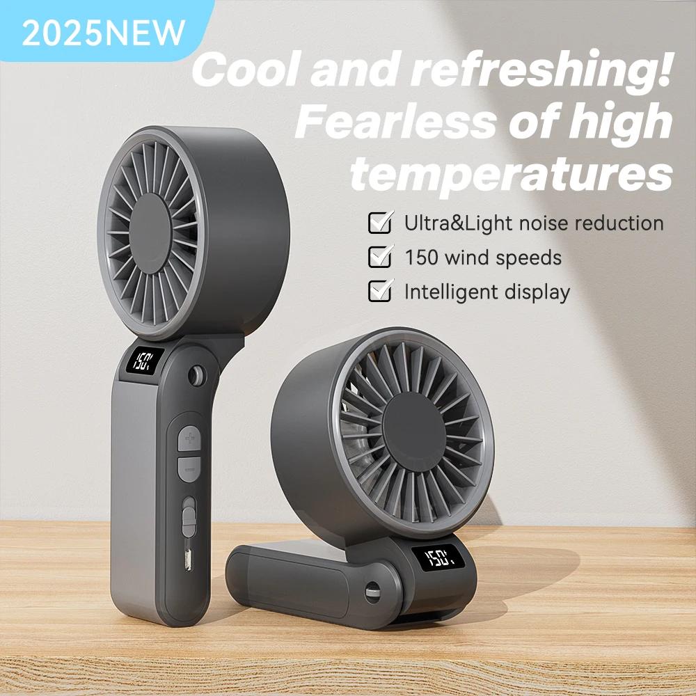 Noise Free Portable Mini Fan High speed fan 3000mAh Rechargeable Battery USB Fan Foldable Handheld for Outdoor