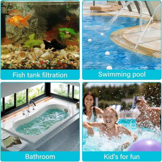 Scum Balls for Spas Hot Tub, 6 Pack Reusable Hot Tub Scum Absorber, Pool Filter Balls Surface Oil Absorbing Removes Scum Oils, Washable Floating