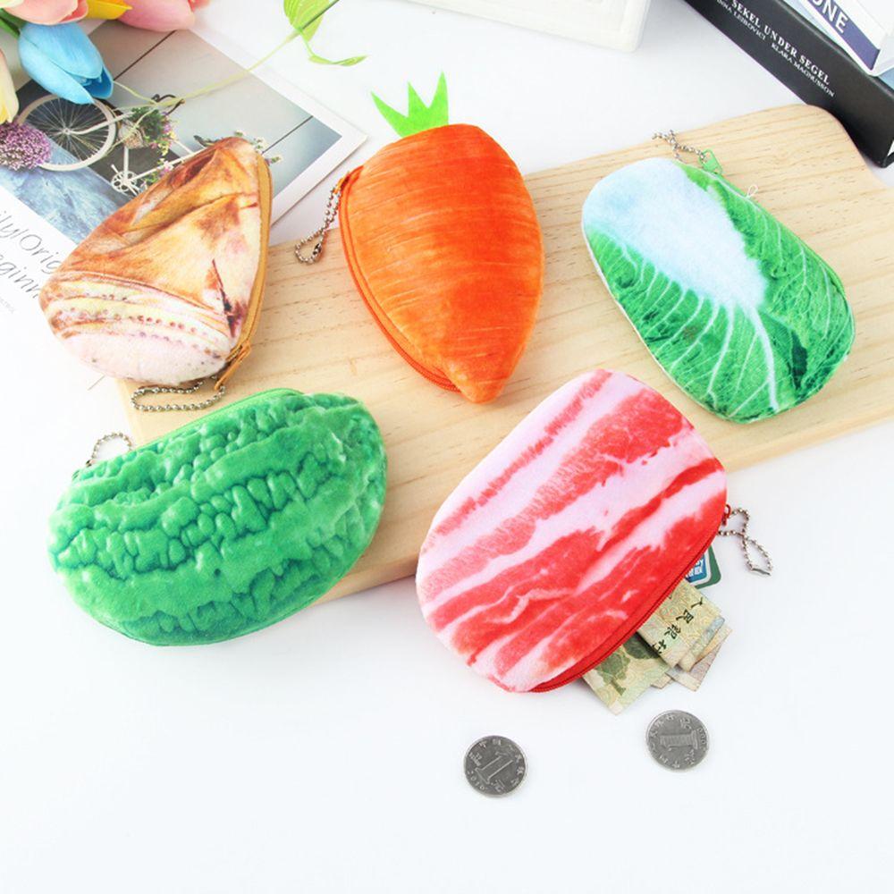 Stationery Coin Bag Pencil Bag Novelty Plush Pencil Case Simulation Vegetable Pen Case Pencil Pouch
