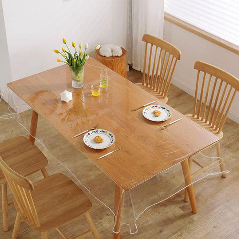 Rectangular Tablecloth Transparent Table Cloth Table Protector Heat Resistant Waterproof Oil Resistant Anti-Scratch Tablecloth