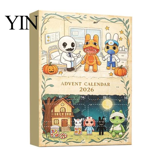 Calendario de Adviento Hospital de Animales de Terror Halloween 2026, Cuenta Atrás Sorpresa de 24 Días con Piezas Misteriosas, Adornos Acrílicos, Figuras Coleccionables
