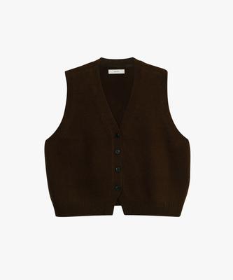 Healiote Layered Poise Knit Vest_Brown