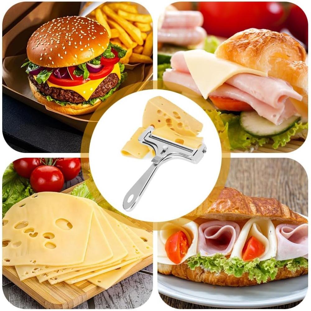 1Pcs Cheese Slicer Adjustable Cheese Cutter with Stainless Steel Wire Easy Thickness Control Safe Durable Kitchen Tools