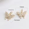 14K Gold-Filled Color-Safe Zirconia Butterfly Charm for DIY Jewelry