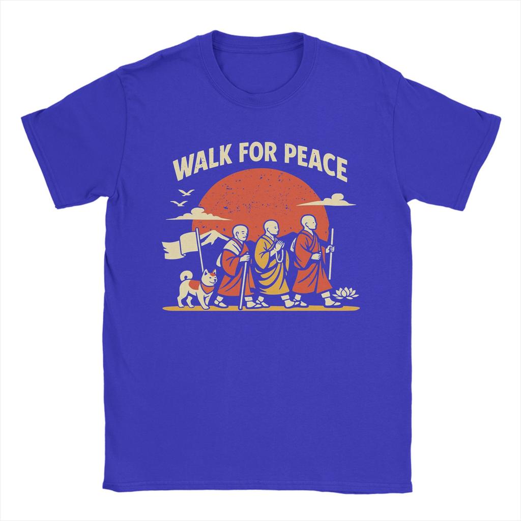 Unisex Women Walk For Peace T Shirt Pure Cotton Clothing Funny Short Sleeve Round Neck Tee Shirt Gift TShirts
