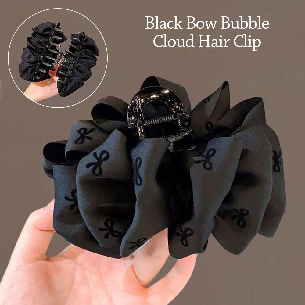 Double-sided Hair Claw Bowknot Shark Clip Fashion Bow Hairgrips for Women Girls