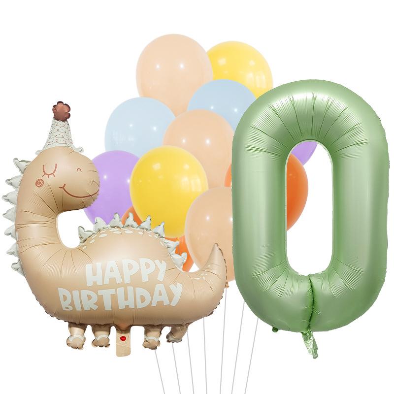 

Набор воздушных шаров из алюминиевой пленки «Маленький динозавр» цвета хаки, 40 дюймов, цифровой, ретро, матовый, для украшения атмосферы на вечеринке по случаю дня рождения Retro Dinosaur Set 0