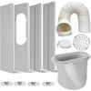 Draagbare Airconditioner Kit met Slang, Verstelbare Raamafdichting AC Ventilatieopening Kit met 5,9 Inch Diameter 59" Lengte Slang voor Verticale/Horizontale Raam