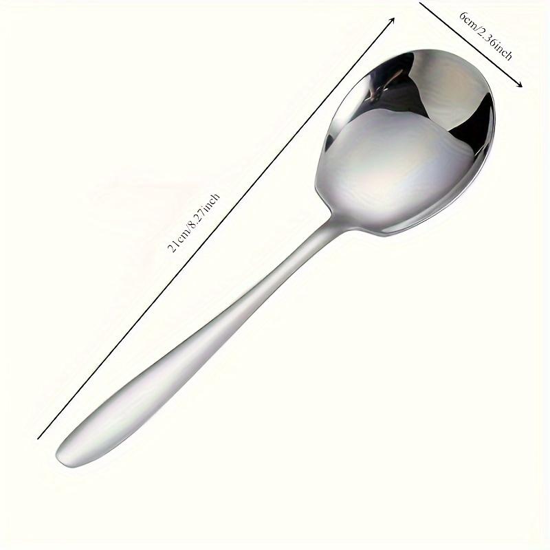 2pcs Extra Large Stainless Steel Long Handle Serving Spoons - Durable and Thickened Design, Suitable for Use In Homes, Hotels,Canteens and Restaurants