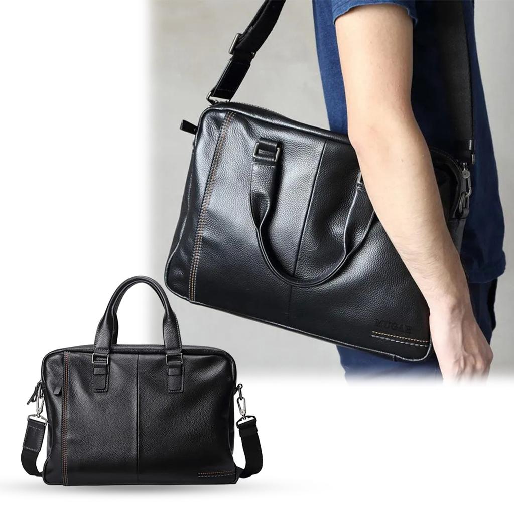 Men's Cowhide Business Handbag, Briefcase, Computer Bag, File Storage Bag