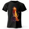 Durable Lion King Simba Highquality Pure Cotton Tshirt for Men Daily Leisure Running Fitness Short Sleeved Quick Drying Design