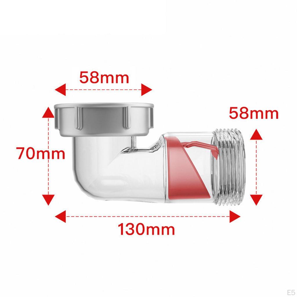 Visible Sink Drain Backflow Preventer Drainage Connector Easy Installation Drains Tube