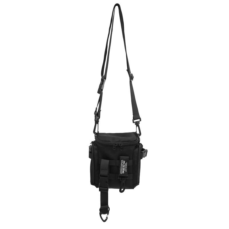 

2025 Casual Hip Hop Techwear Crossbody Bag Multifunction Wateroroof Mobile Phone Shoulder Bag Unisex Motorcycle Sport Fanny Pack чорний