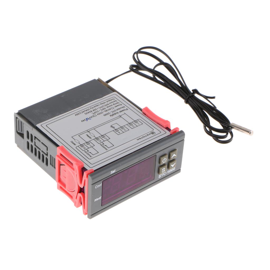 100-240V REX-C100 Digital PID Temperature Controller Switch Thermostat 0~400℃ G