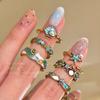 Retro Ocean Party Enamel Seashell & Pearl Starfish Ring for Women – Stackable Index Finger Jewelry