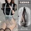Domila Sexy Lingerie Retro Cheongsam Women Slim High Split Apron Sexy Hollow Uniform Seduction Suit