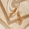 Minimalist Ins Style Hollow Chain Water Drop Shaped Trendy Dangle Earrings For Women