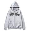 Y2K Zip-Up Hoodie, Men, Clothes with Graphic Prints, Hip Hop Style, Gothic Autumn Winter Keep Warm Long Sleeves Sweatshirt