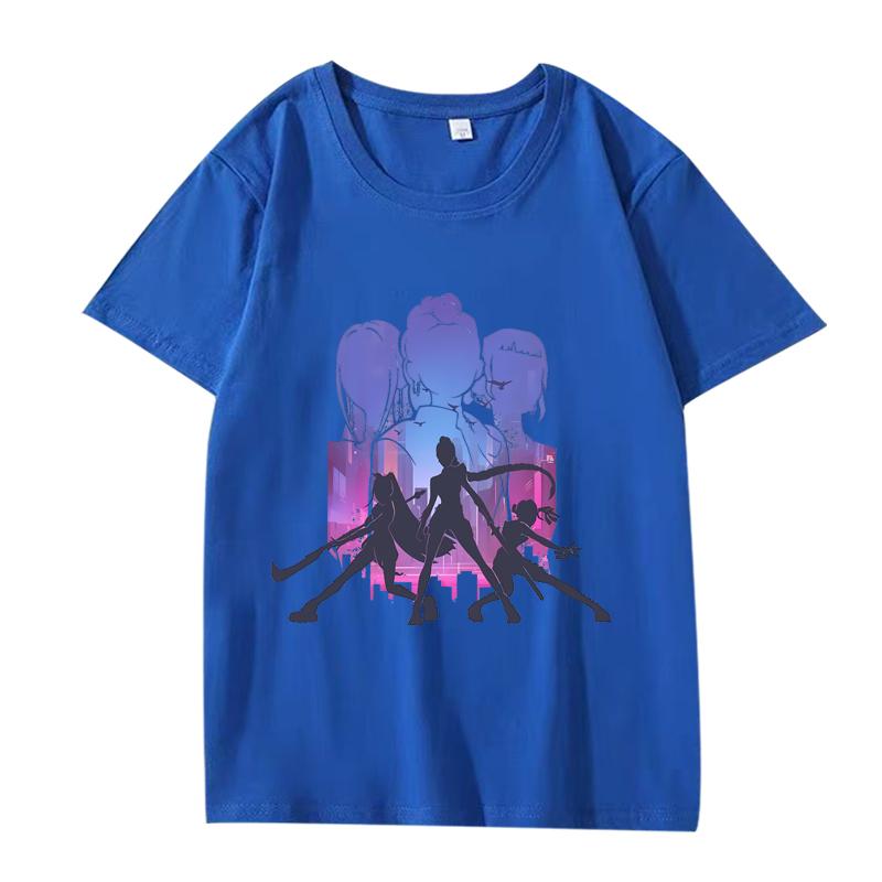 Demon hunter Girls T Shirt men women Oversized 100% Cotton Anime streetwear short sleeve Summer print Unisextops