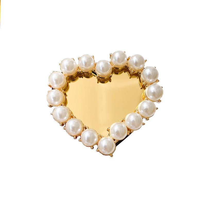 Mobile Phone Creative Style Makeup Mirror Bracket Love Pearl Paste Airbag Tablet Available Support Simple