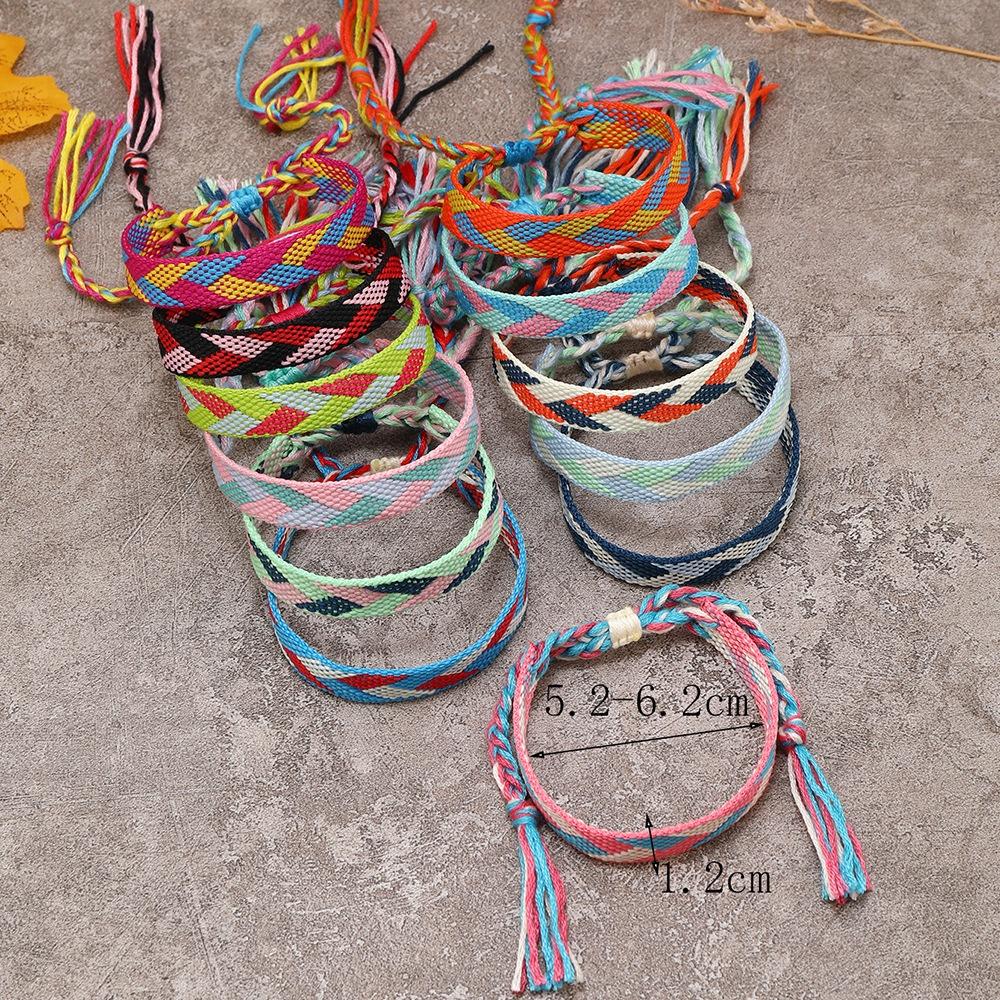 Handmade Friendship Bracelet For Women In Bohemian Style With Colorful Nepalese Tassel