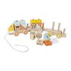 Classic World Classic World Pull Train Train Toy Wooden Pull Toy Pull Car Building Blocks 1 Year Old Educational Toy Wooden Toy (CL10508)