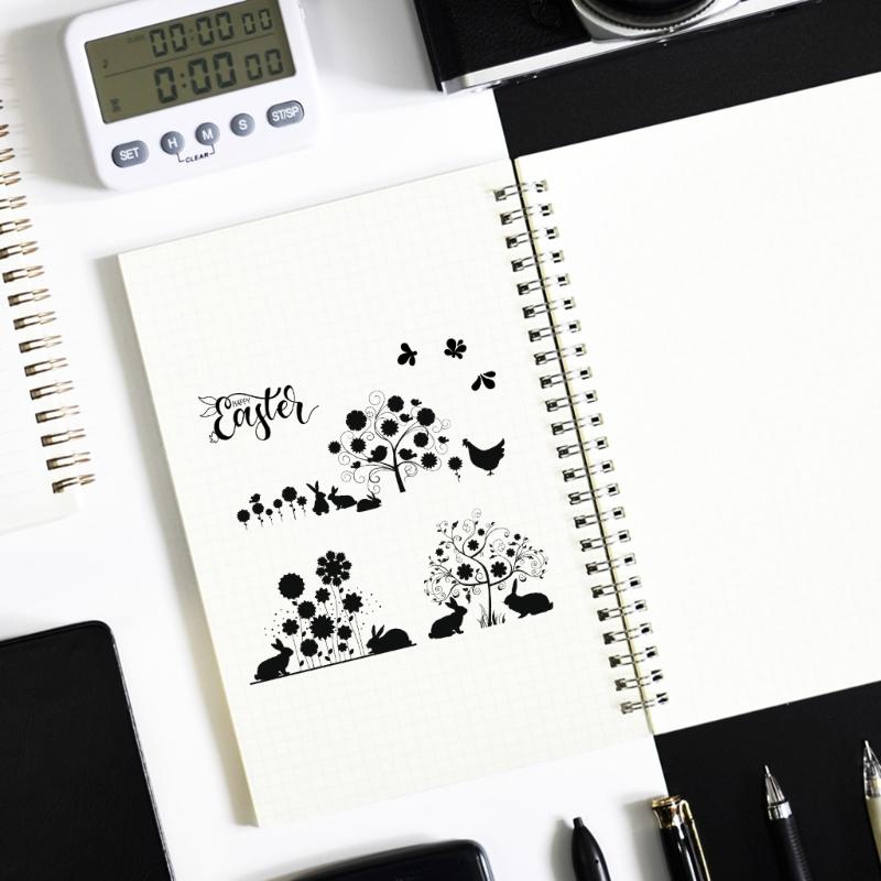 Easter Theme Clear Silicone Stamp for DIY Invitation Card Scrapbooking Paper Craft Rubber Stamp Handmade Journaling Gift