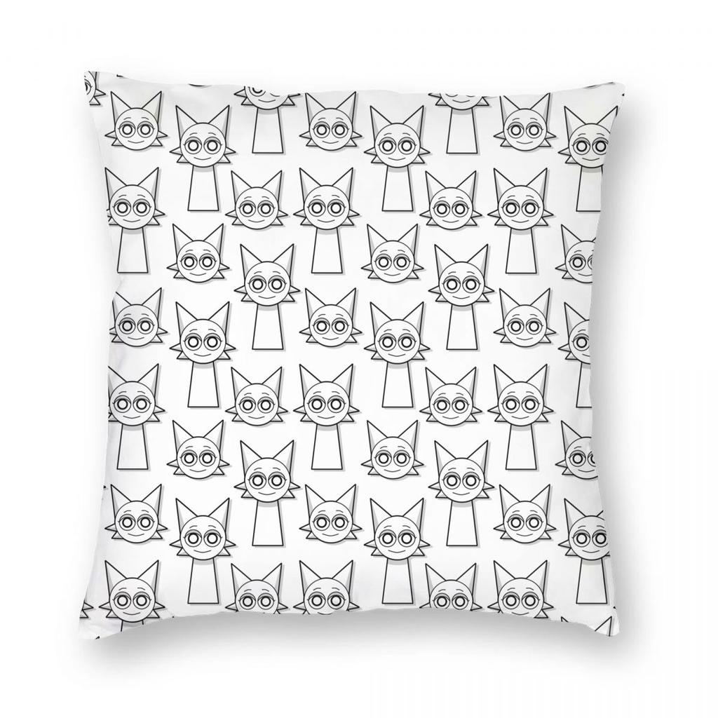 Cartoon Sprunki Game Pillowcase Printed Polyester Cushion Cover Gift Throw Pillow Case Cover Chair Square 40X40cm