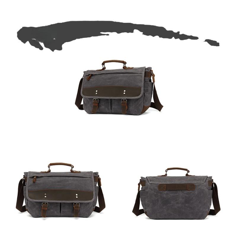 

Сумка через плечо для мужчин, сумка для документов, компьютера, наклонный рюкзак, фотография может быть добавлена во внутреннюю сумку серый