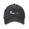 No Fear No Fear E Stampa Occhi Cappellino in Denim Lavato Cappellini da Baseball Casual Cappello Regolabile Estivo Unisex Cappellini da Baseball