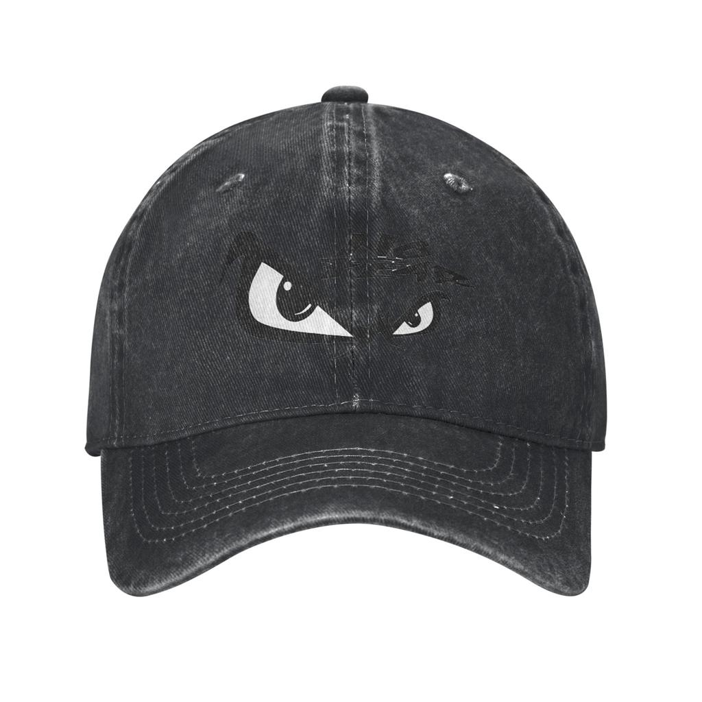 No Fear No Fear E Stampa Occhi Cappellino in Denim Lavato Cappellini da Baseball Casual Cappello Regolabile Estivo Unisex Cappellini da Baseball