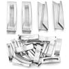 5pcs Stainless Steel Slider Curved Tube Beads Flat Leather Cord Spacer Tubes Bead For DIY Jewelry Making Bracelet Accessories