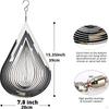 3D Water Droplet Wind Spinner Bird Reflector Garden Decor Gardening Gift Metal Sculpture for