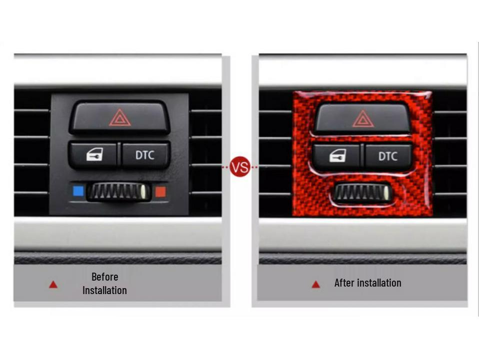 Carbon Fiber Dash Air Outlet Panel Sticker for BMW 3 Series E90/E92/E93