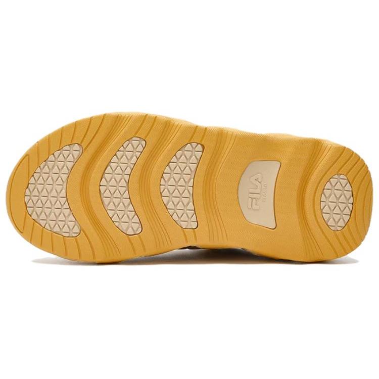 New FILA Croissant Chunky Sneakers 'Yellow Brown' Women's F12W342103FSI